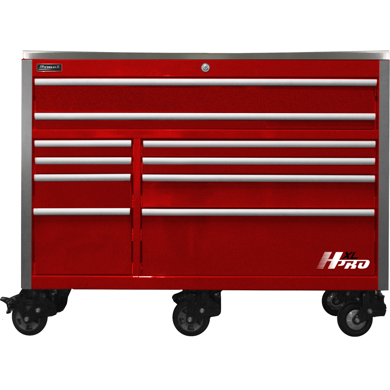Homak HX04060113 HXL 60" Roller Cabinet w/SS Top - Red