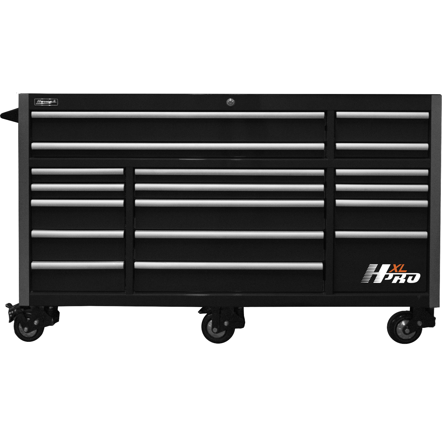 Homak HX04072171 72" HXLPRO SERIES ROLLER CABINET (BLACK)
