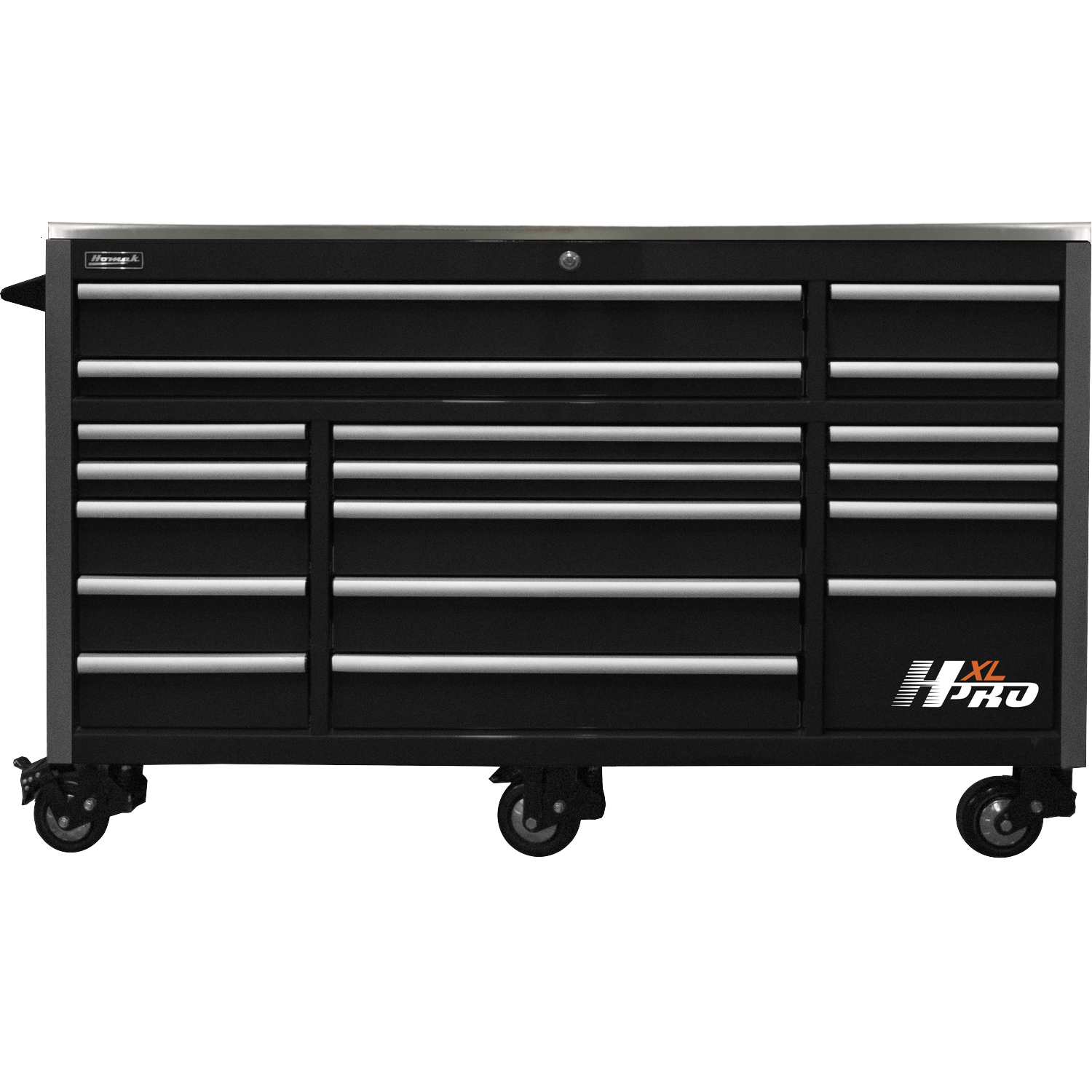 Homak HX04072171 72" HXLPRO SERIES ROLLER CABINET (BLACK)