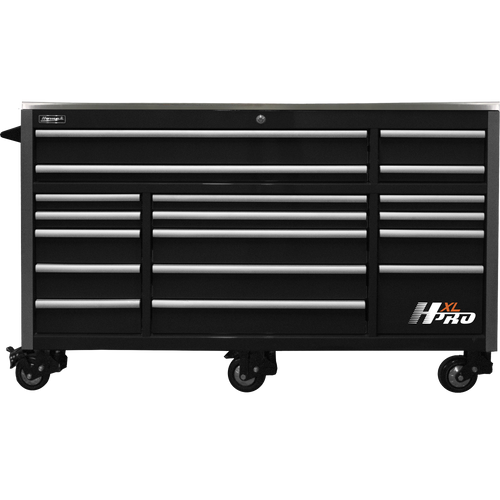 Homak HX04072171 72" HXLPRO SERIES ROLLER CABINET (BLACK)