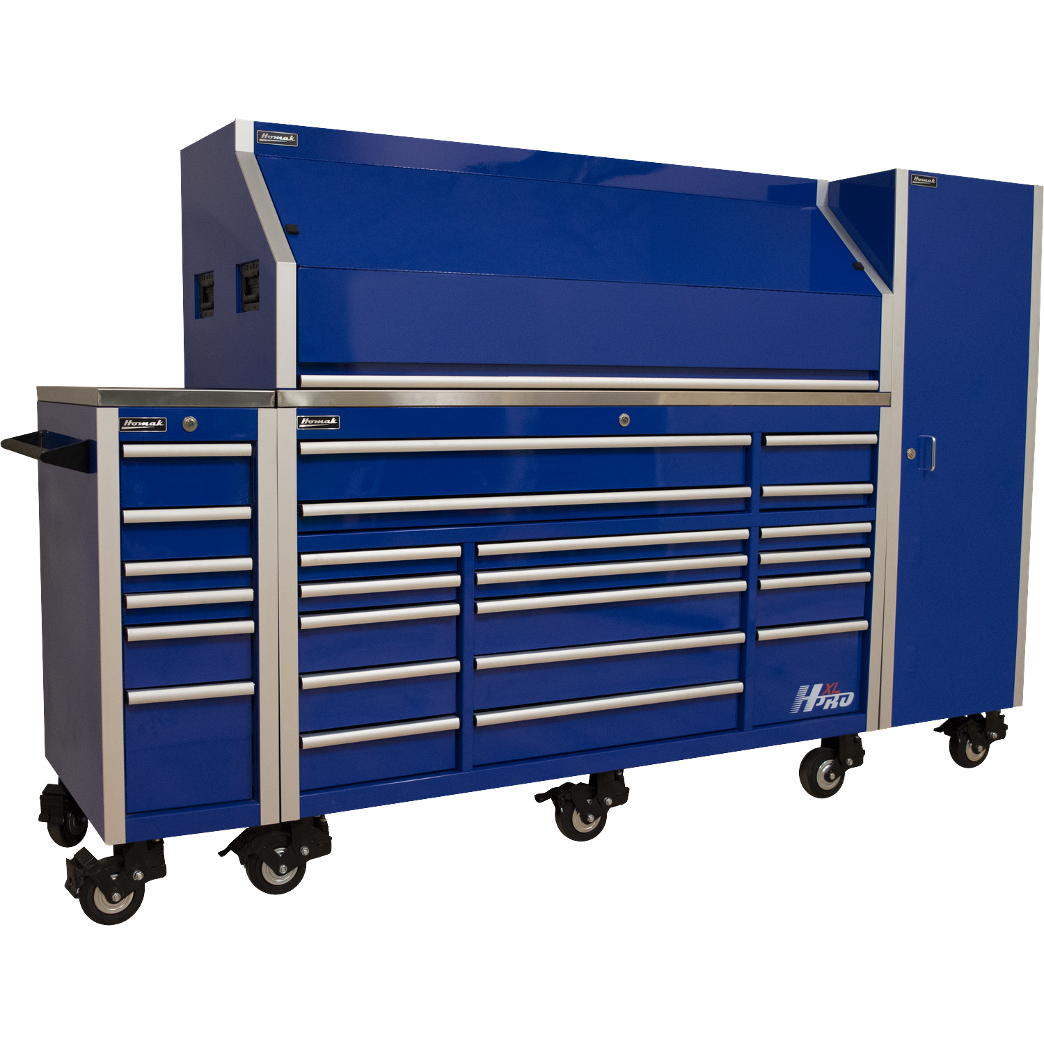 Homak HX04072172 72" HXLPRO SERIES ROLLER CABINET (BLUE)