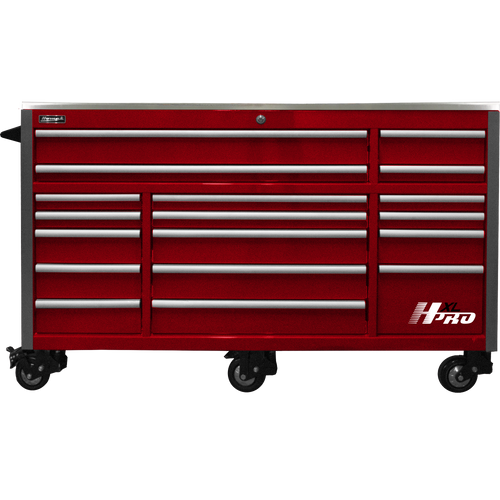 Homak HX04072173 72" HXLPRO SERIES ROLLER CABINET (RED)