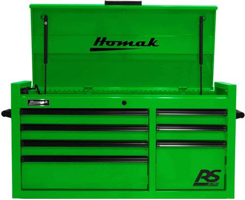 Homak LG02004173 41" RS PRO SERIES 7-DRAWER TOP CHEST - LIME GREEN