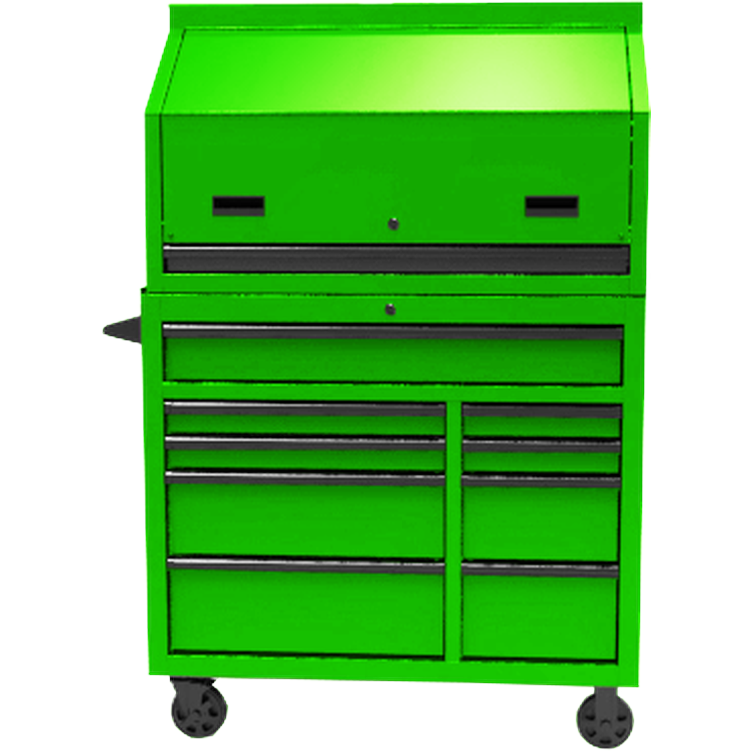 Homak LG02041010 41" RS PRO SERIES 1-DRAWER HUTCH WITH POWER STRIP – GREEN