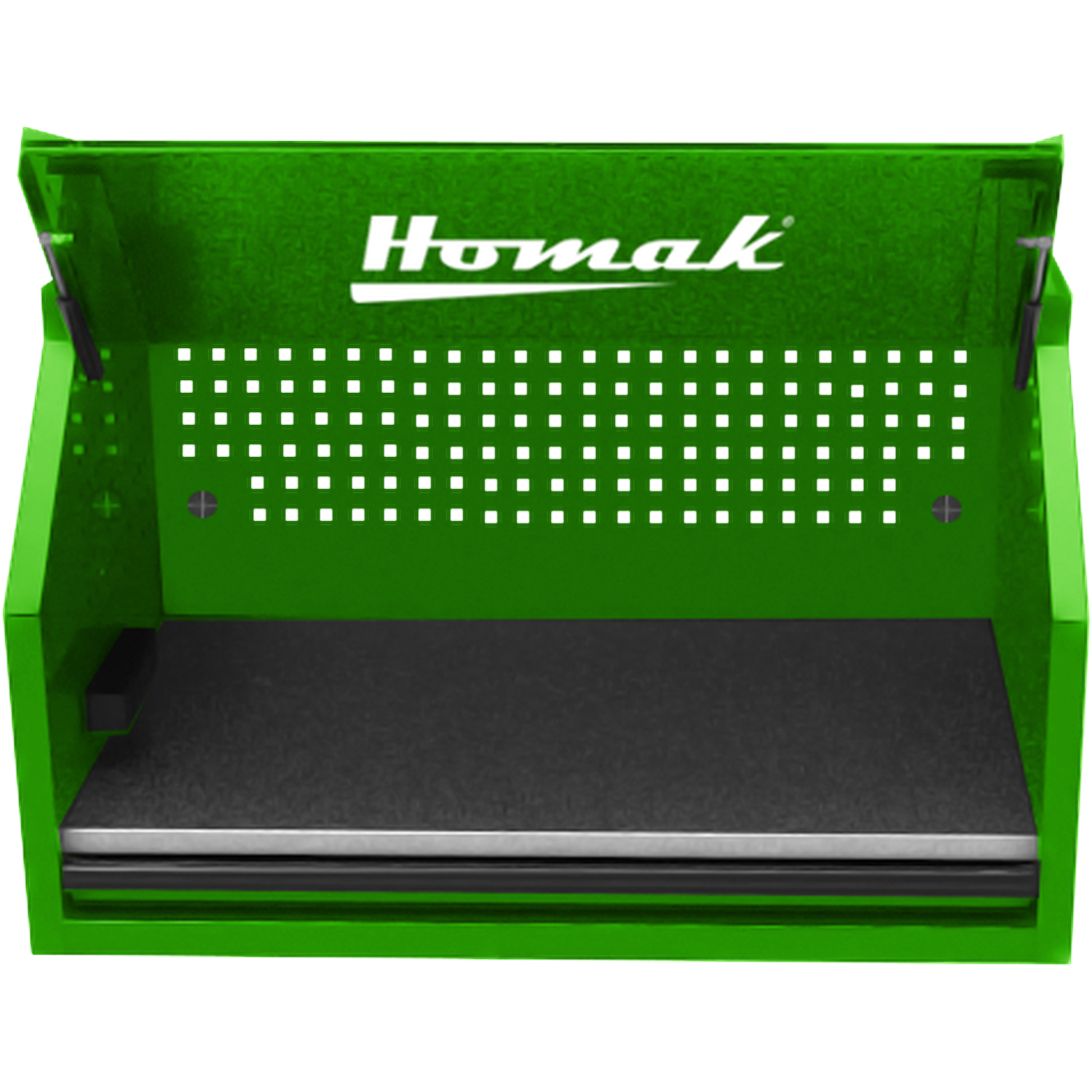 Homak LG02041010 41" RS PRO SERIES 1-DRAWER HUTCH WITH POWER STRIP – GREEN