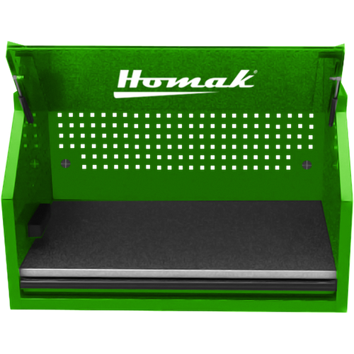 Homak LG02041010 41" RS PRO SERIES 1-DRAWER HUTCH WITH POWER STRIP – GREEN