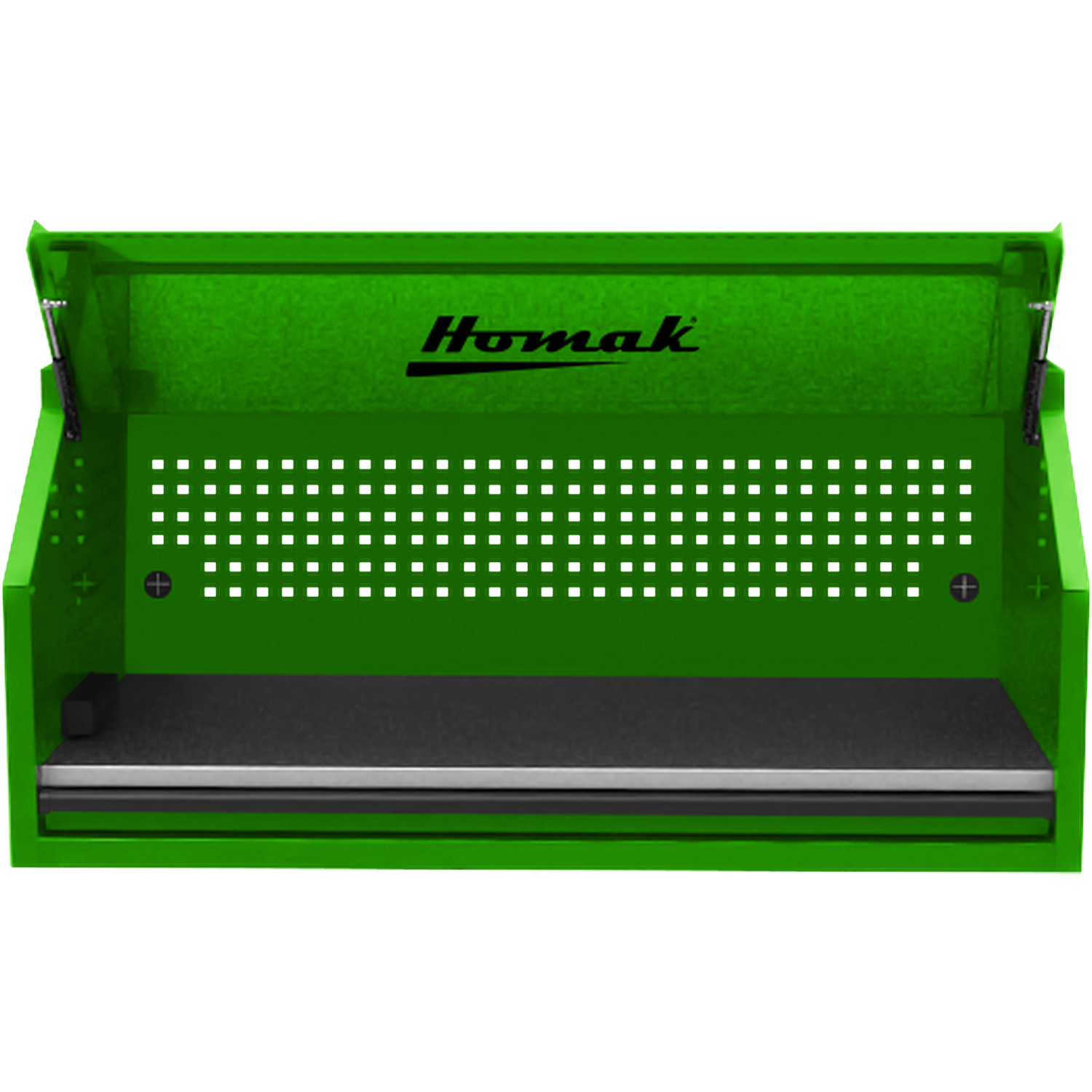 Homak LG02054010 54" RS PRO SERIES 1-DRAWER HUTCH WITH POWER STRIP – GREEN