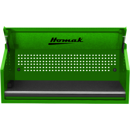 Homak LG02054010 54" RS PRO SERIES 1-DRAWER HUTCH WITH POWER STRIP – GREEN