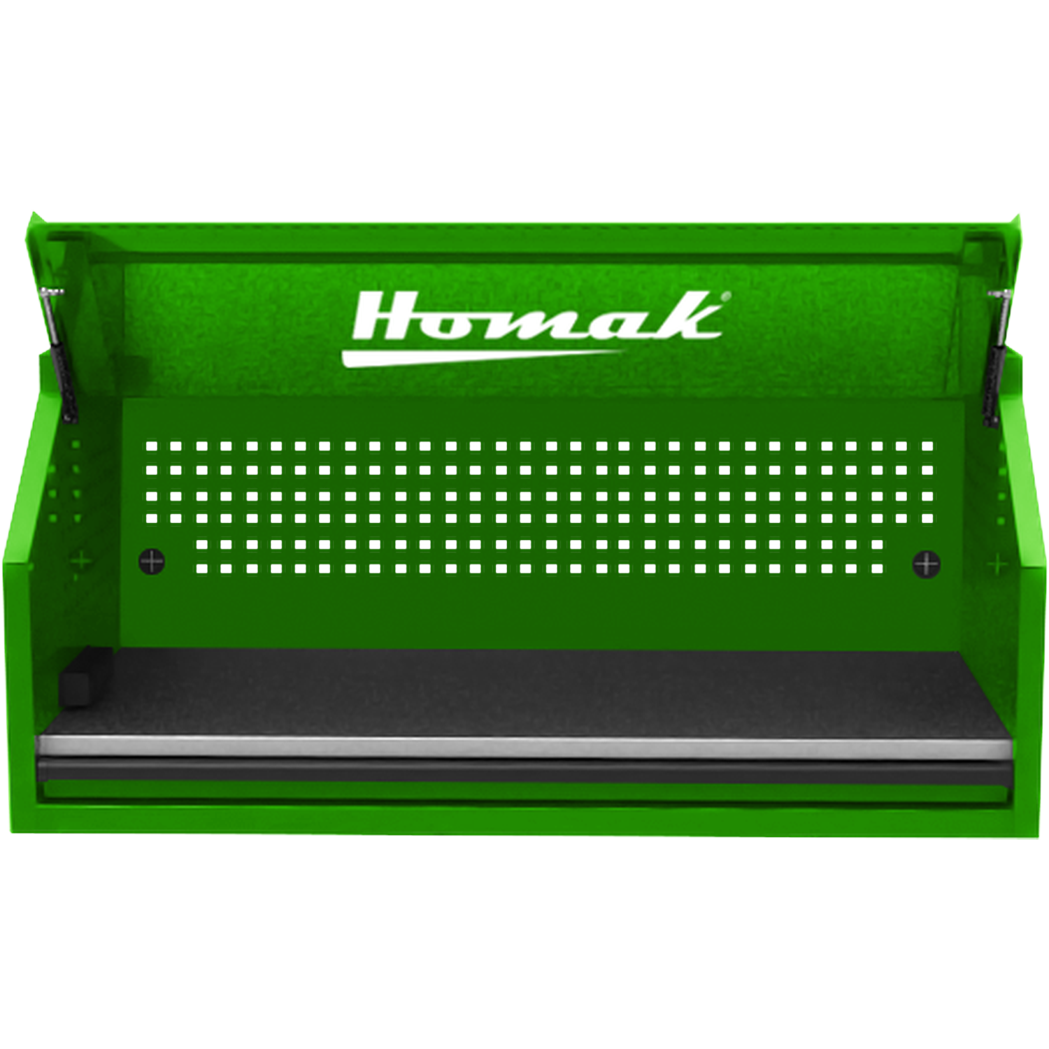Homak LG02054010 54" RS PRO SERIES 1-DRAWER HUTCH WITH POWER STRIP – GREEN