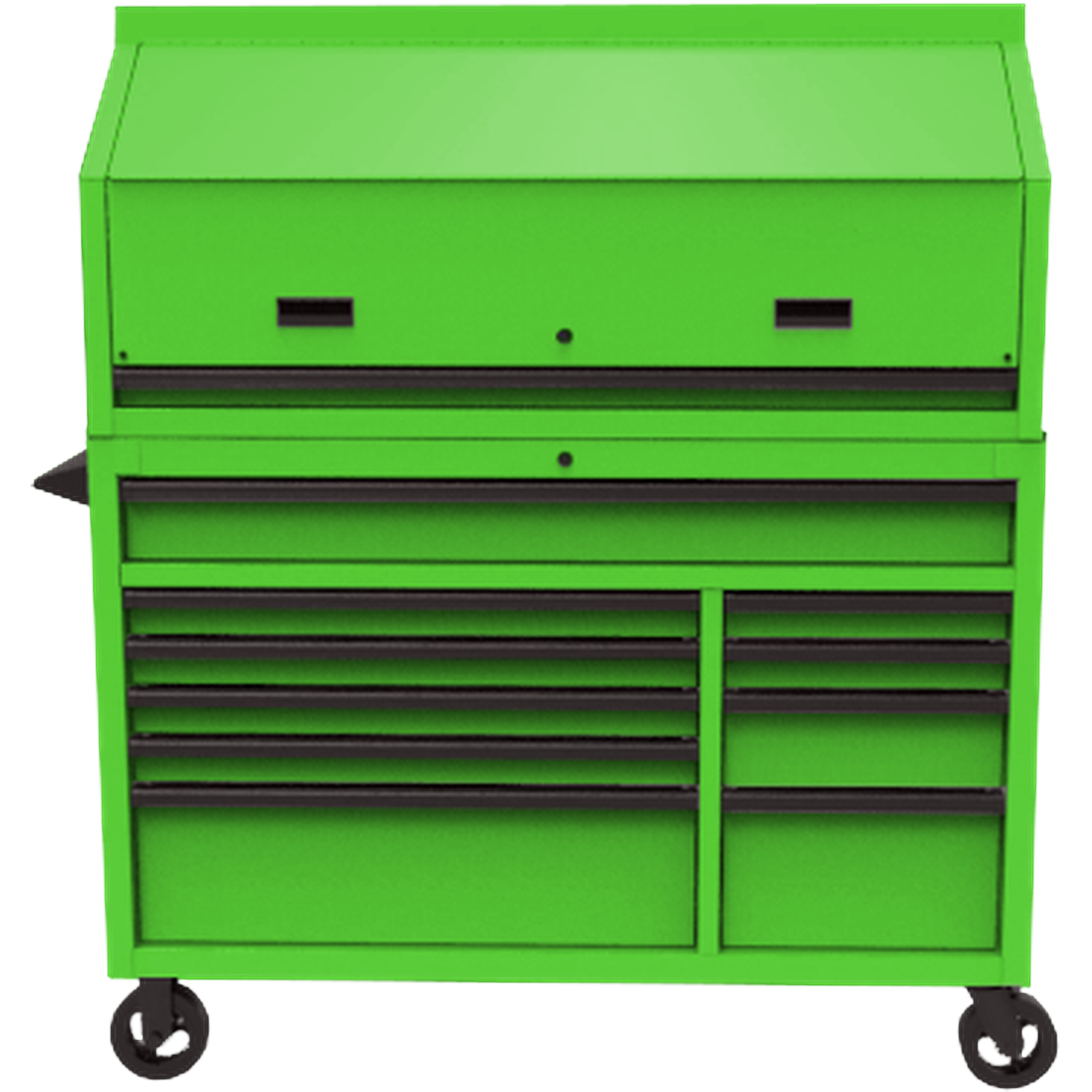 Homak LG02054010 54" RS PRO SERIES 1-DRAWER HUTCH WITH POWER STRIP – GREEN