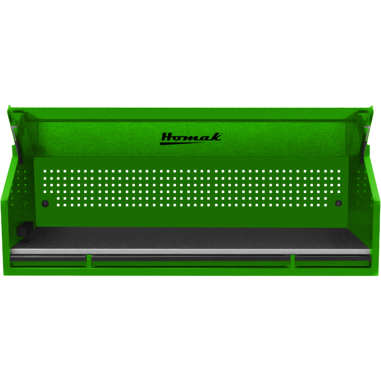 Homak LG02072010 72" RS PRO SERIES 1-DRAWER HUTCH WITH POWER STRIP – GREEN