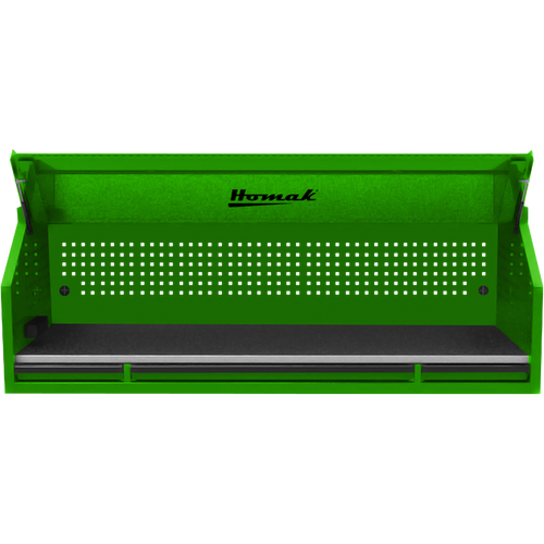 Homak LG02072010 72" RS PRO SERIES 1-DRAWER HUTCH WITH POWER STRIP – GREEN