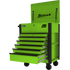 Homak LG06035247 35" 7 DRAWER FLIP-TOP SERVICE CART - GREEN