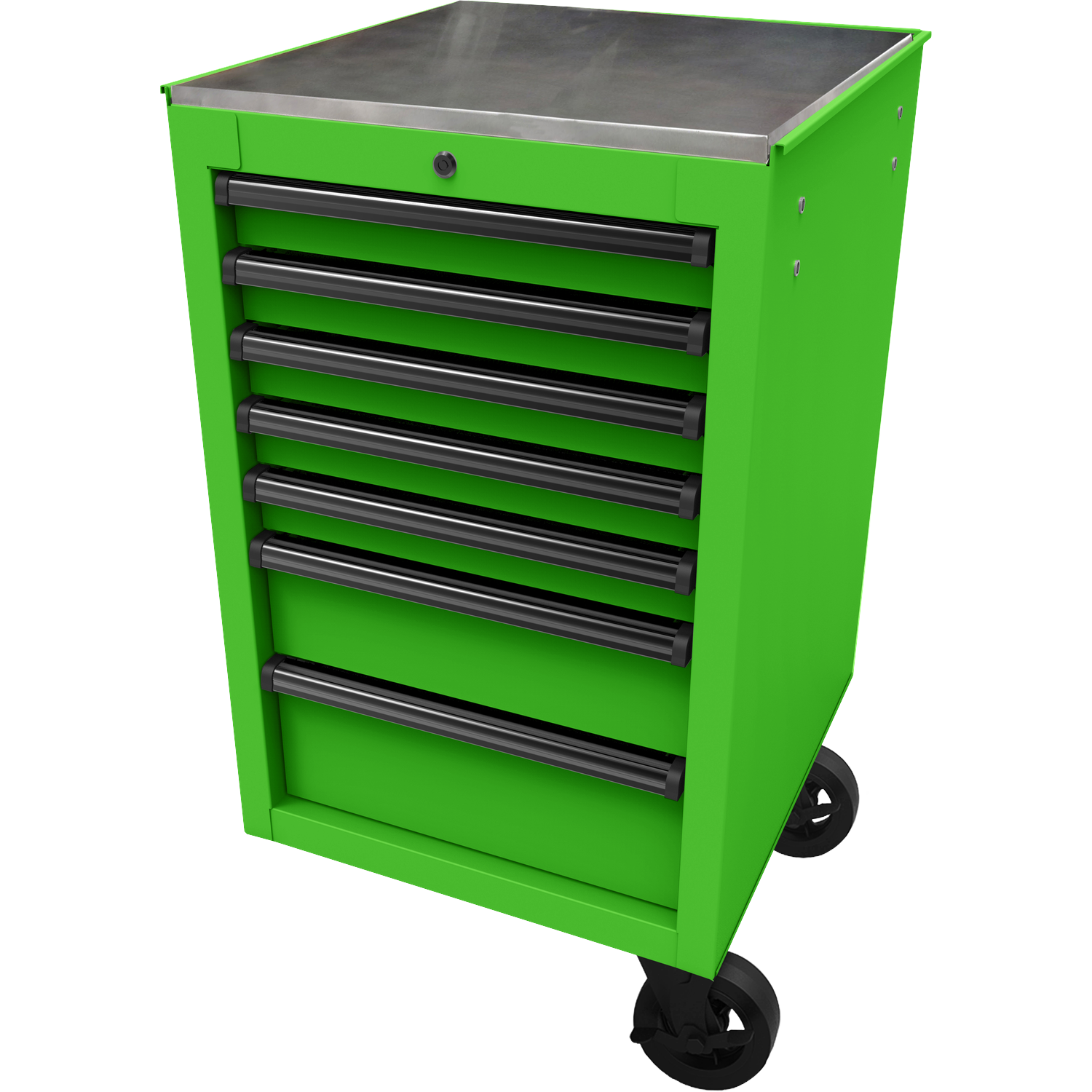 Homak LG08022070 22" RS Pro 7-Drawer Side Cabinet - Lime Green