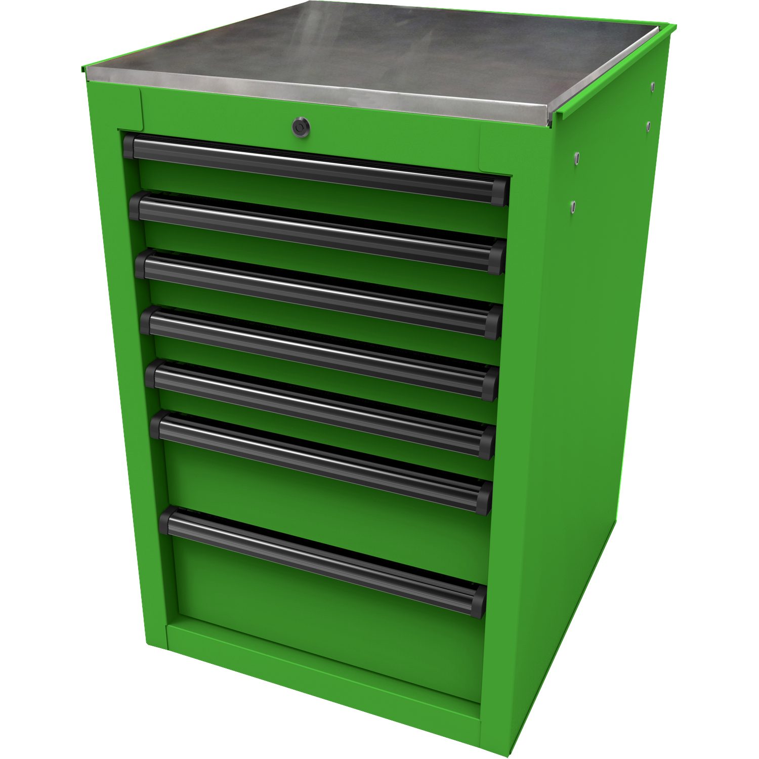 Homak LG08022070 22" RS Pro 7-Drawer Side Cabinet - Lime Green