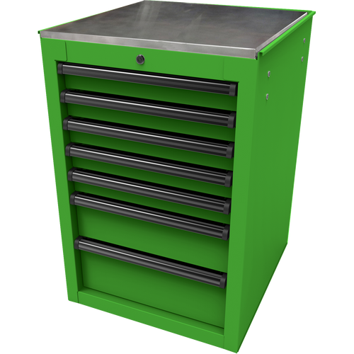 Homak LG08022070 22" RS Pro 7-Drawer Side Cabinet - Lime Green
