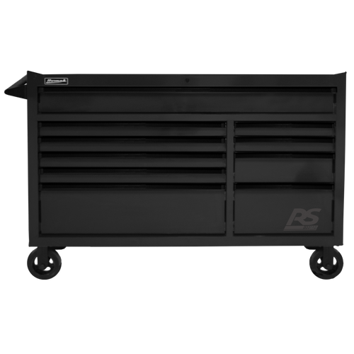 Homak Manufacturing BK04054010 54" RS Pro 10 Drawer Rolling Cabinet - Black - MPR Tools & Equipment