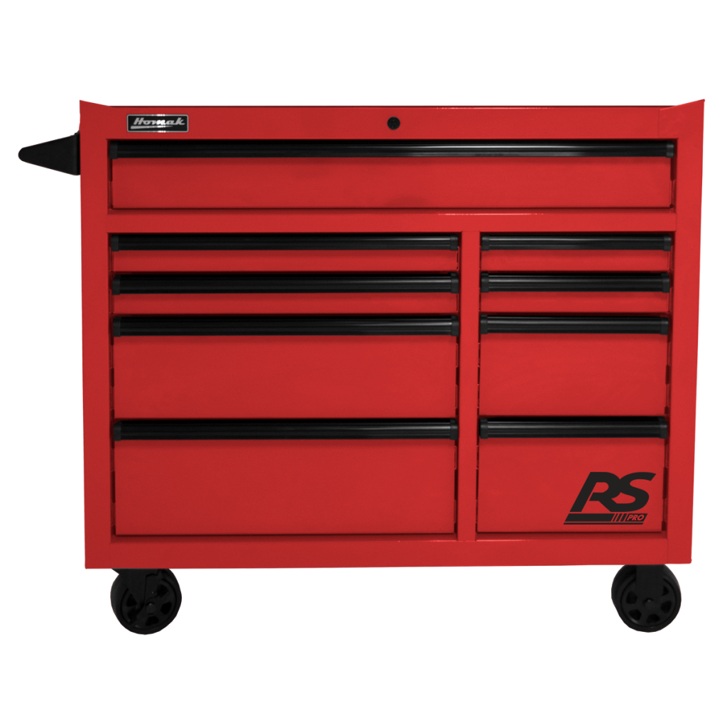 Homak Manufacturing RD04004193 41 RS Pro Roller Cabinet (Red) - MPR Tools & Equipment