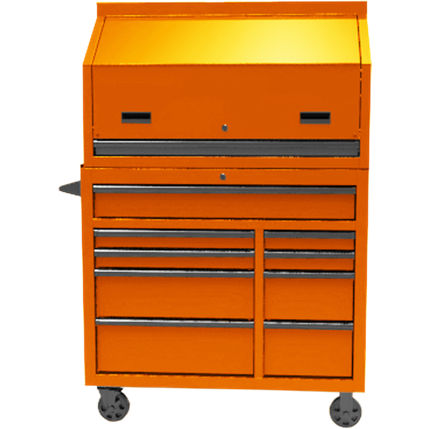 Homak OG02041010 41" RS PRO SERIES 1-DRAWER HUTCH WITH POWER STRIP – ORANGE