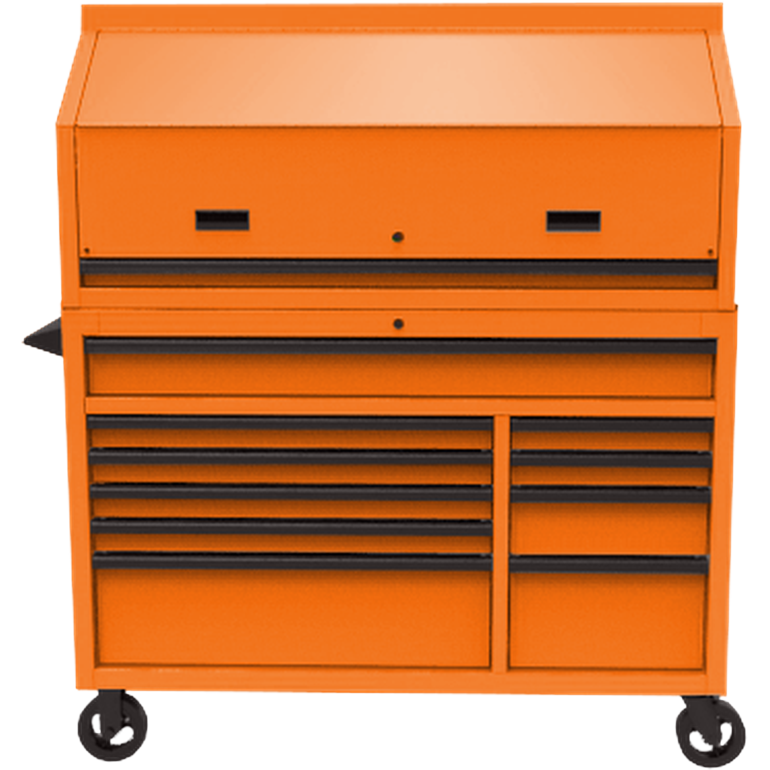 Homak OG02054010 54" RS PRO SERIES 1-DRAWER HUTCH WITH POWER STRIP – ORANGE