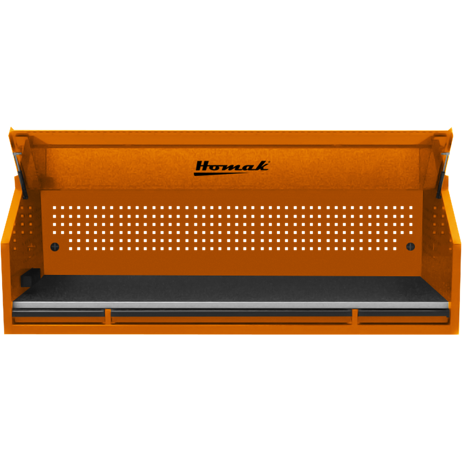 Homak OG02072010 72" RS PRO SERIES 1-DRAWER HUTCH WITH POWER STRIP – ORANGE