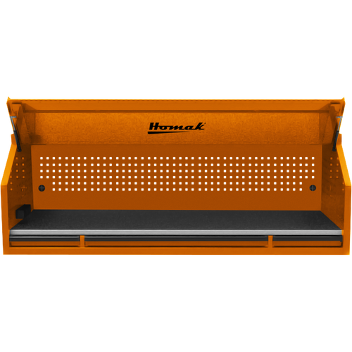 Homak OG02072010 72" RS PRO SERIES 1-DRAWER HUTCH WITH POWER STRIP – ORANGE