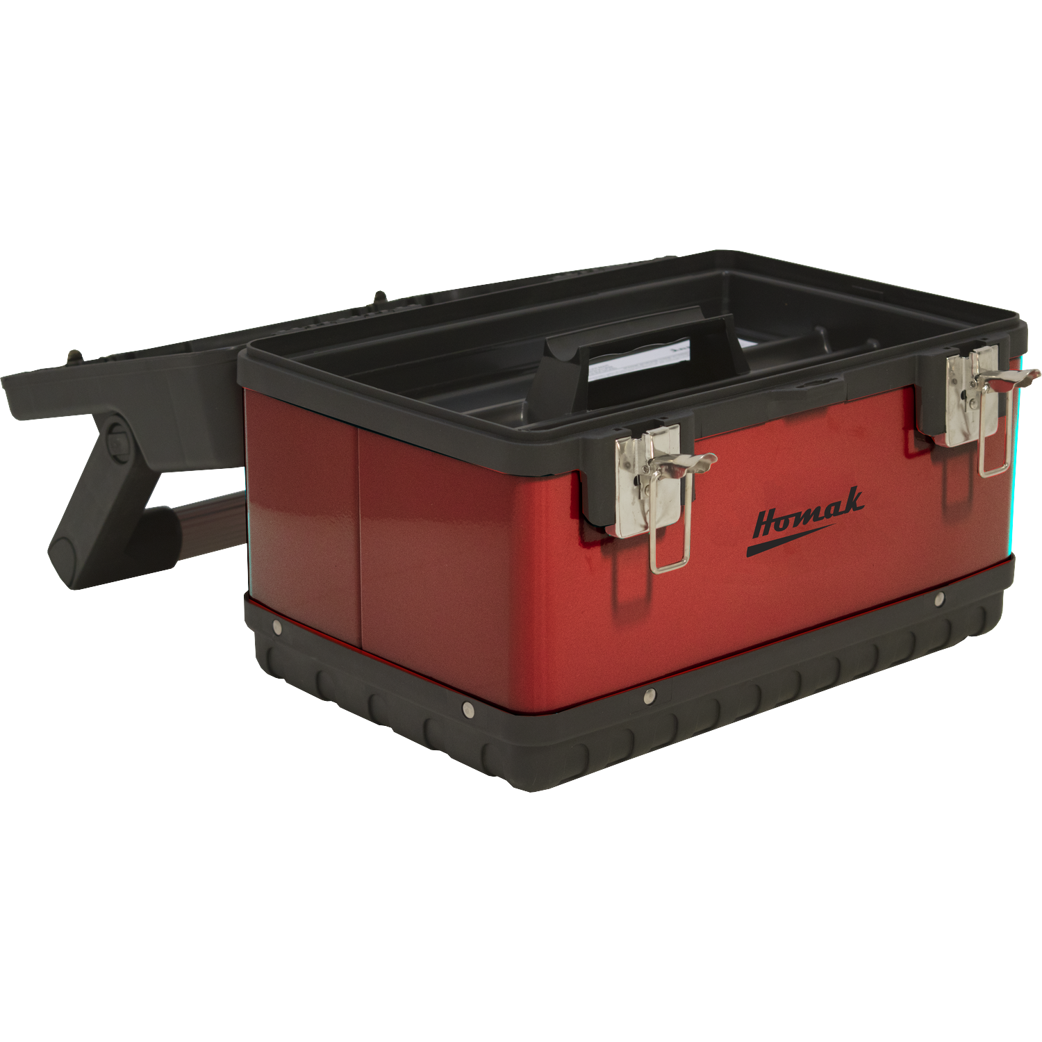 Homak RD00115004 15"Red Metal & Plastic Hand-Carry W/ Aluminum Handle