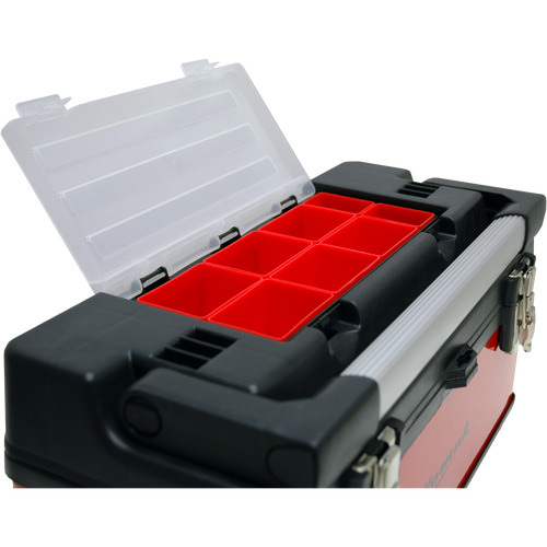 Homak RD00120004 20"Red Metal & Plastic Hand-Carry W/ Aluminum Handle