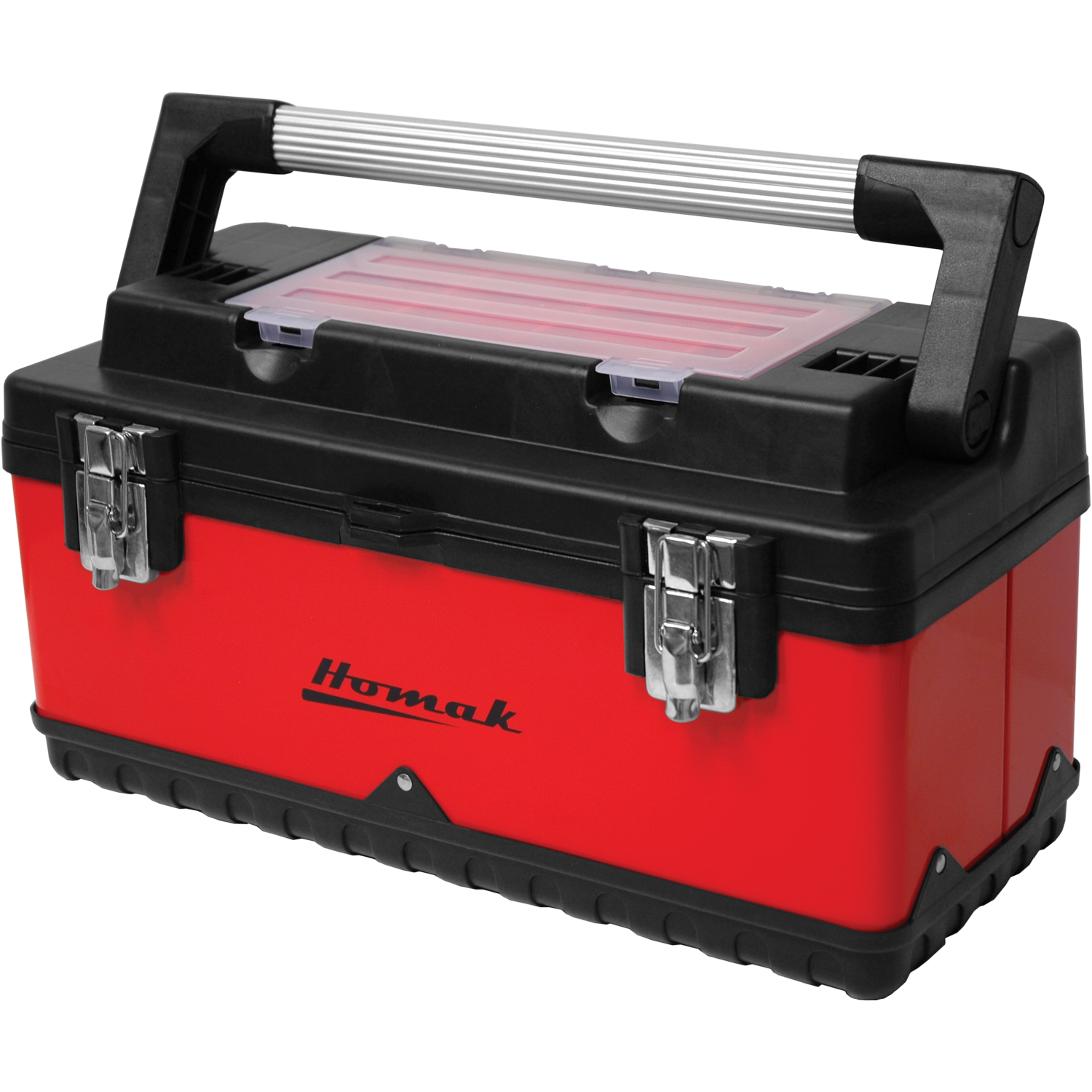 Homak RD00120004 20"Red Metal & Plastic Hand-Carry W/ Aluminum Handle