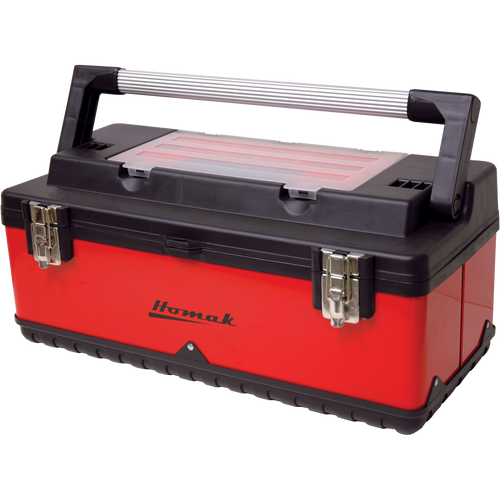 Homak RD00122504 22.5"Red Metal & Plastic Hand-Carry W/ Aluminum Handle