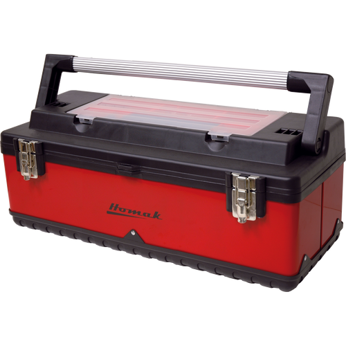 Homak RD00126110 26"Red Metal & Plastic Hand-Carry W/ Aluminum Handle