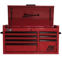 Homak RD02004173 41" RS Pro 7 Dwr Top W/Out-, Red - MPR Tools & Equipment