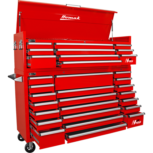 Homak RD02010720 72" H2Pro Series 10 Drw Top Chest - Red