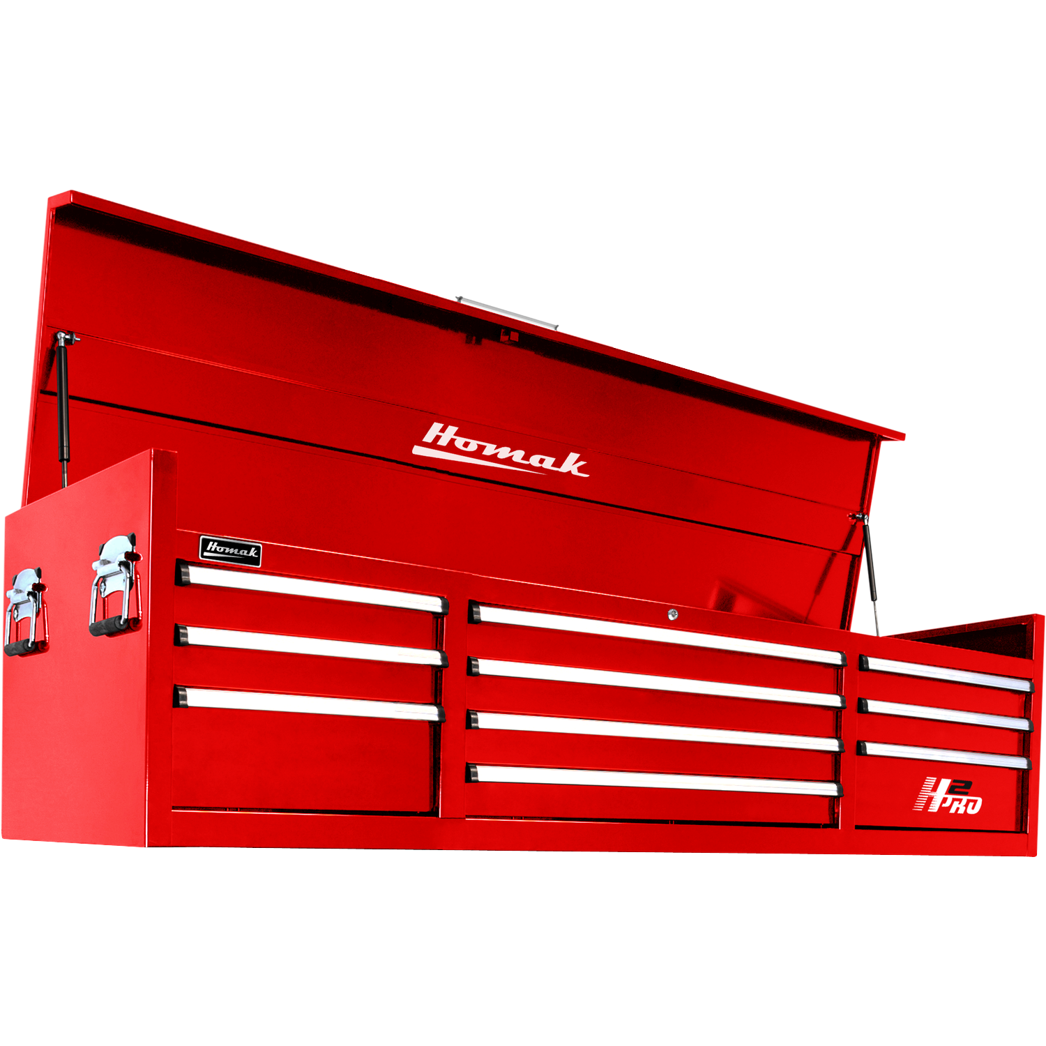 Homak RD02010720 72" H2Pro Series 10 Drw Top Chest - Red