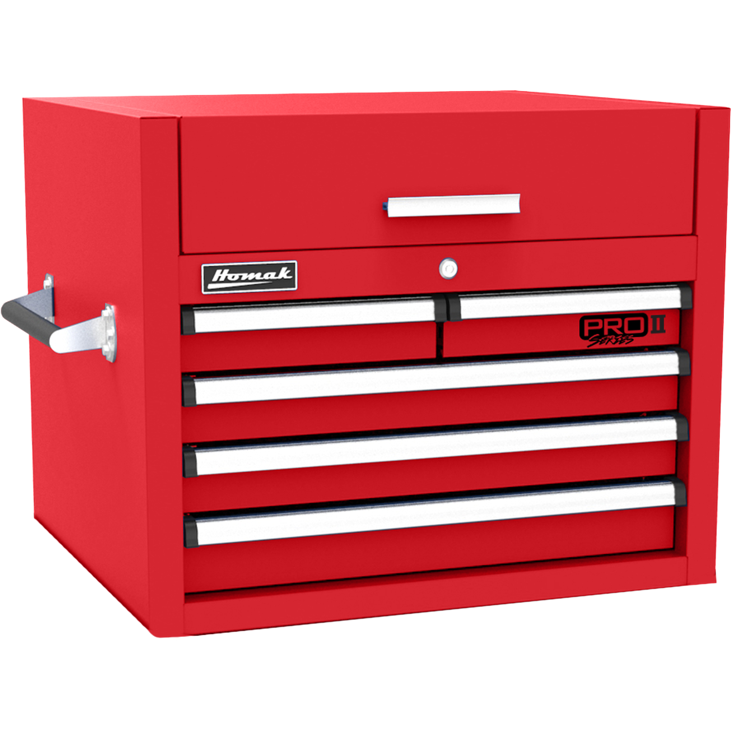 Homak RD02027052 27" Pro 2 5-Drawer Top Chest - Red