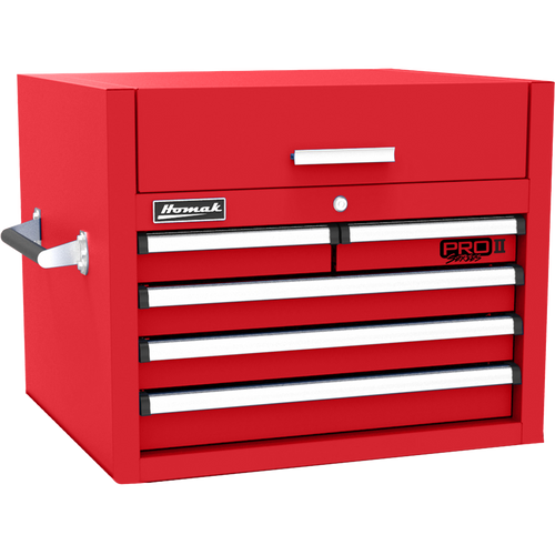 Homak RD02027052 27" Pro 2 5-Drawer Top Chest - Red