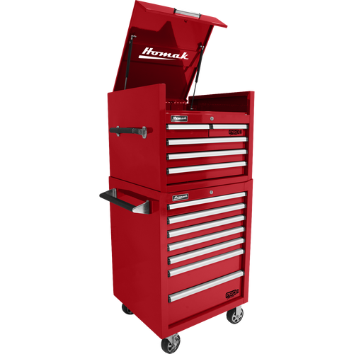 Homak RD02027052 27" Pro 2 5-Drawer Top Chest - Red