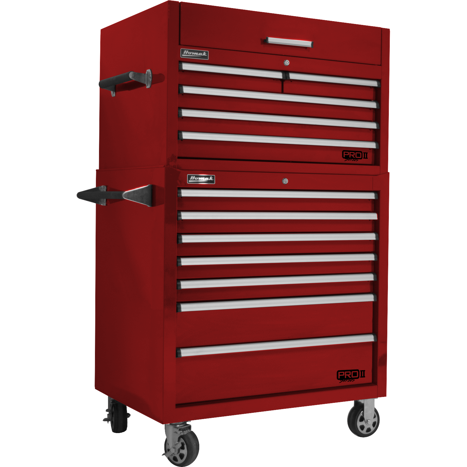Homak RD02036052 36" Pro 2 5-Drawer Top Chest-Red