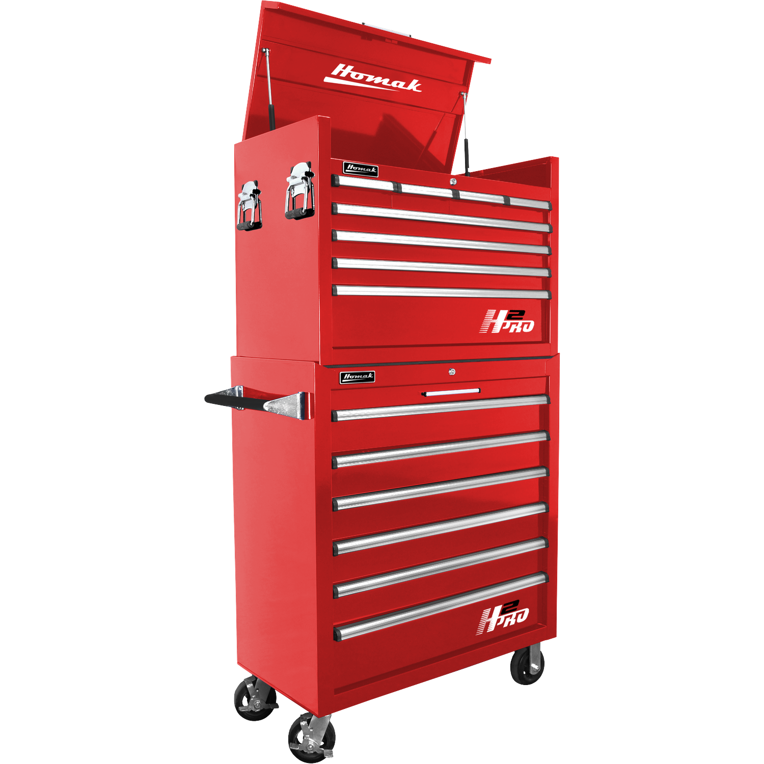 Homak RD02036081 36" H2Pro Series 8 Drawer Top Chest - Red