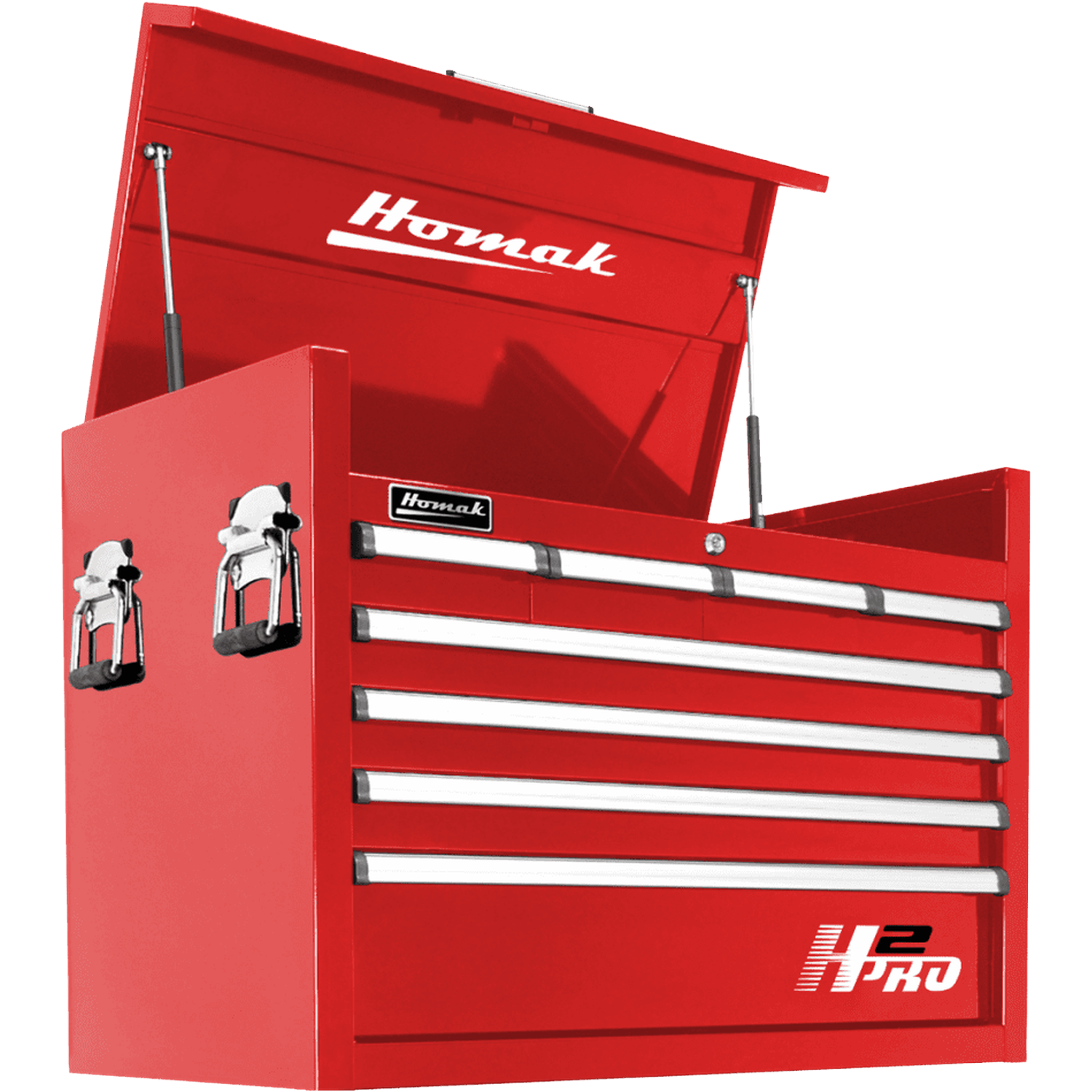 Homak RD02036081 36" H2Pro Series 8 Drawer Top Chest - Red