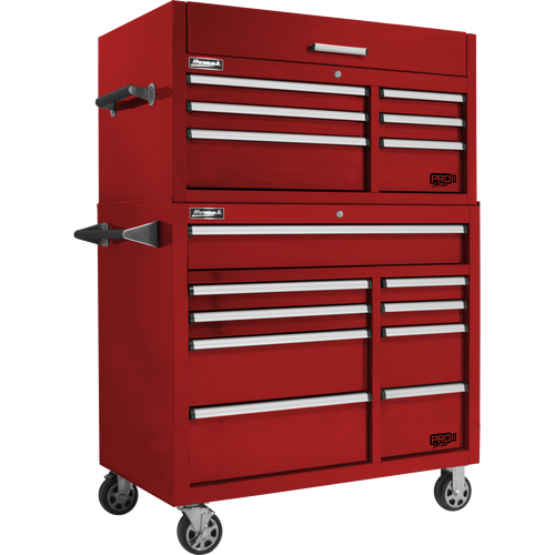 Homak RD02041062 41" Pro 2 6-Drawer Top Chest - Red