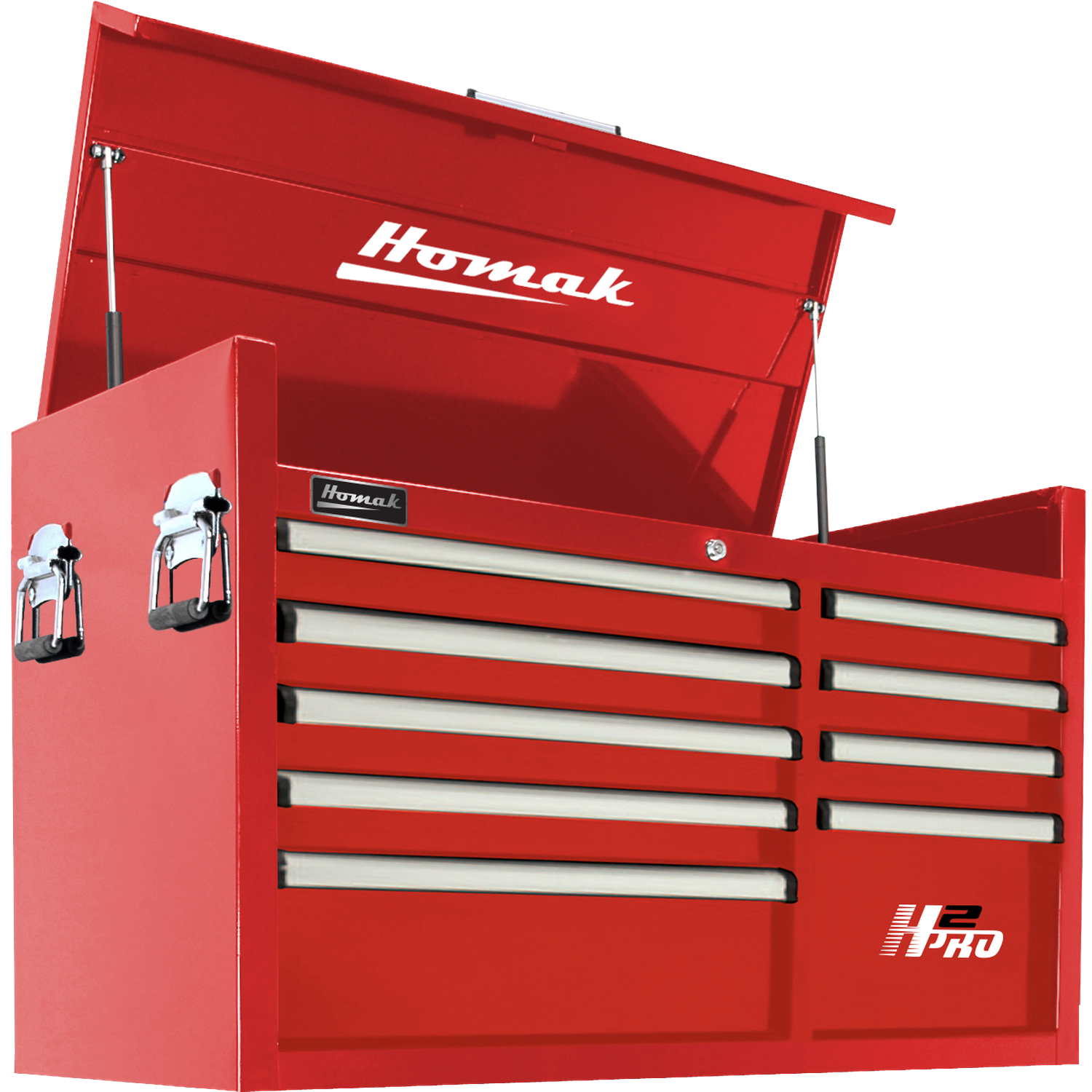 Homak RD02041091 41" H2Pro Series 9 Drawer Top Chest - Red