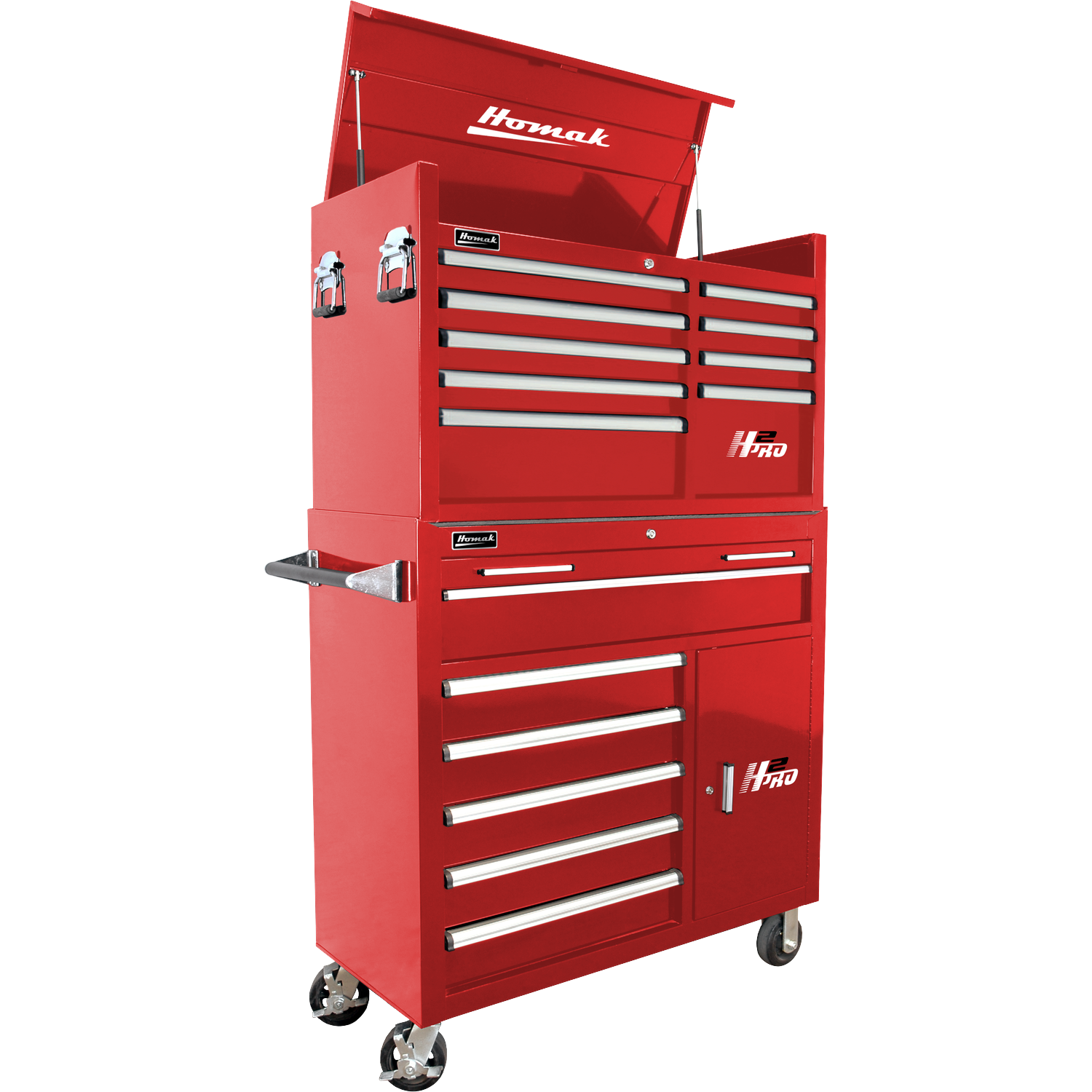 Homak RD02041091 41" H2Pro Series 9 Drawer Top Chest - Red