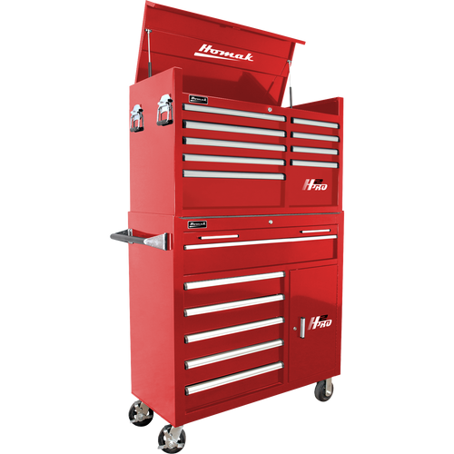 Homak RD02041091 41" H2Pro Series 9 Drawer Top Chest - Red