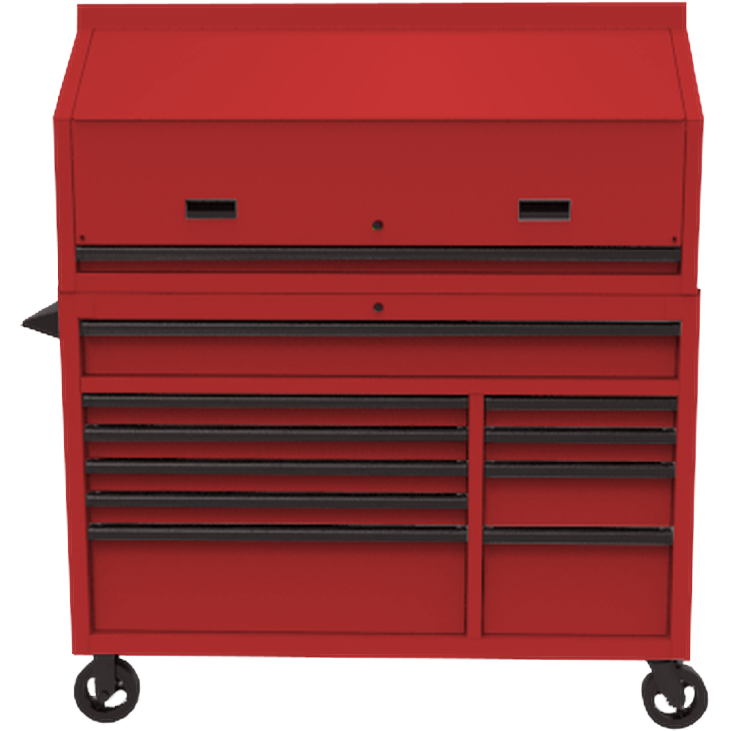 Homak RD02054010 54" RS PRO SERIES 1-DRAWER HUTCH WITH POWER STRIP – RED