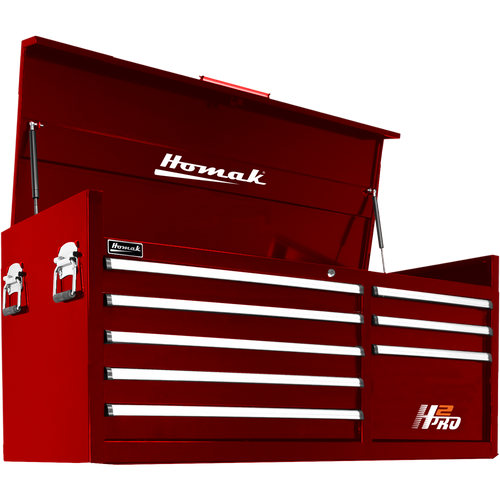 Homak RD02056072 56" H2Pro Series 8 Drw Top Chest - Red