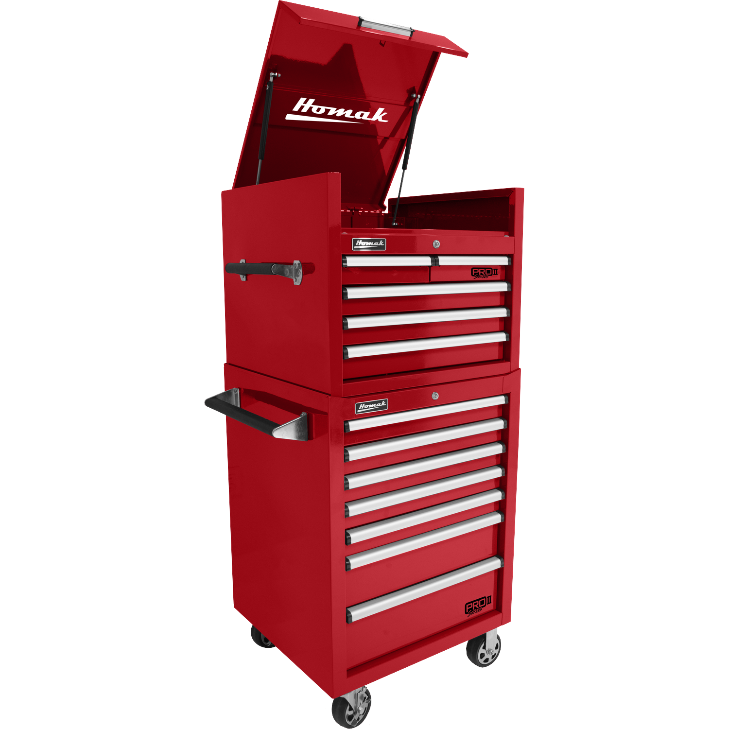 Homak RD04027702 27" Pro 2 7-Drawer Roller Cabinet - Red