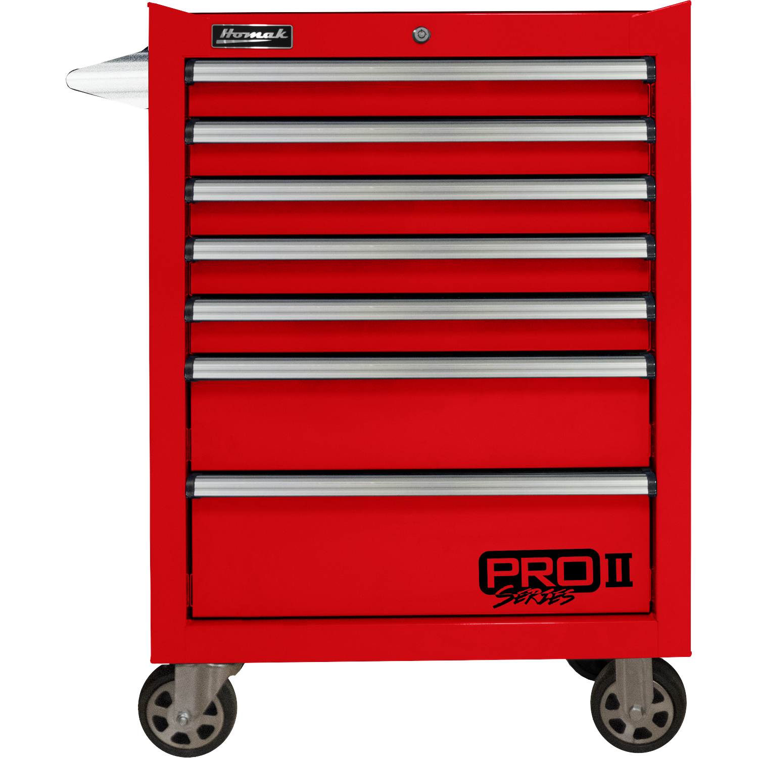 Homak RD04027702 27" Pro 2 7-Drawer Roller Cabinet - Red