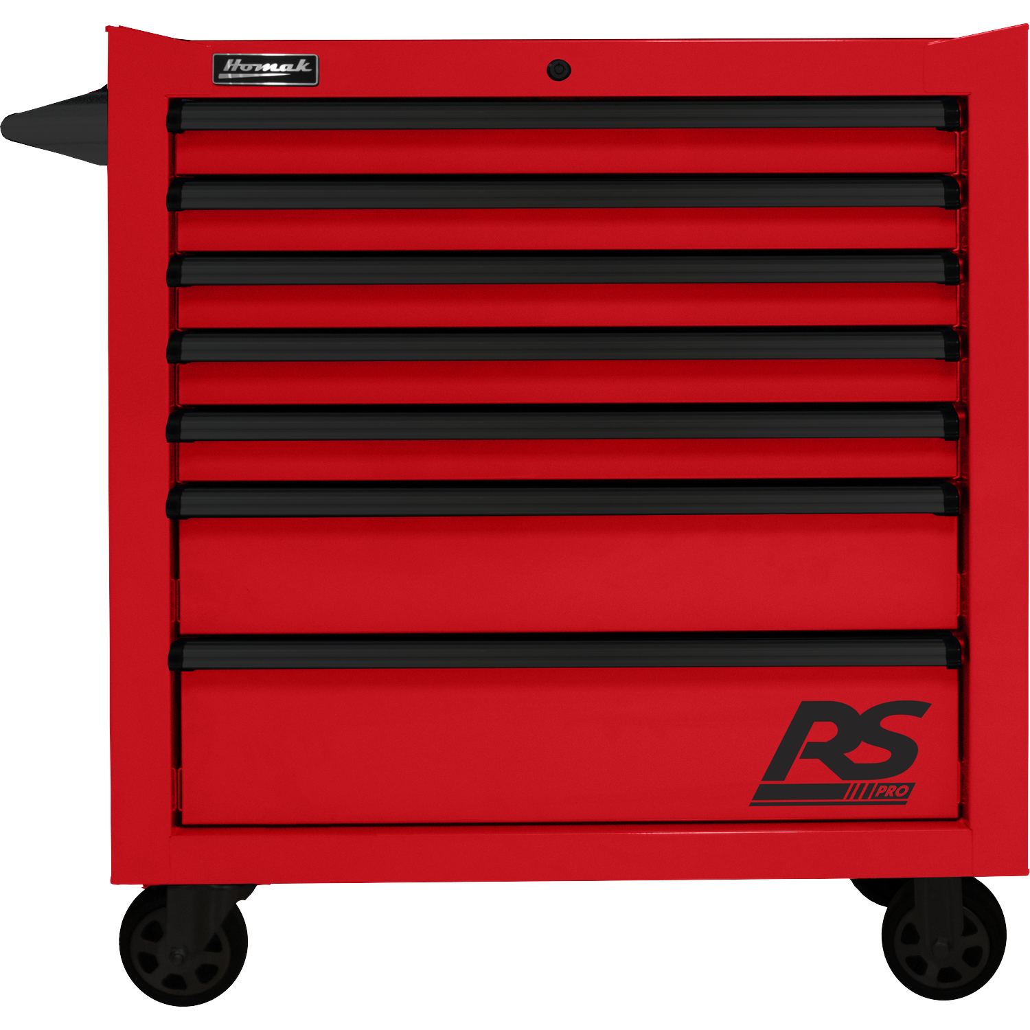 Homak RD04036070 36" RS PRO 7 DWR ROLLING CABINET-RED