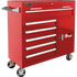 Homak RD04041062 41" H2Pro 6 Drawer w/ 2 Drawer Comp Roller - Red
